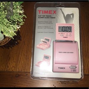 Timex vintage pink digital travel clock